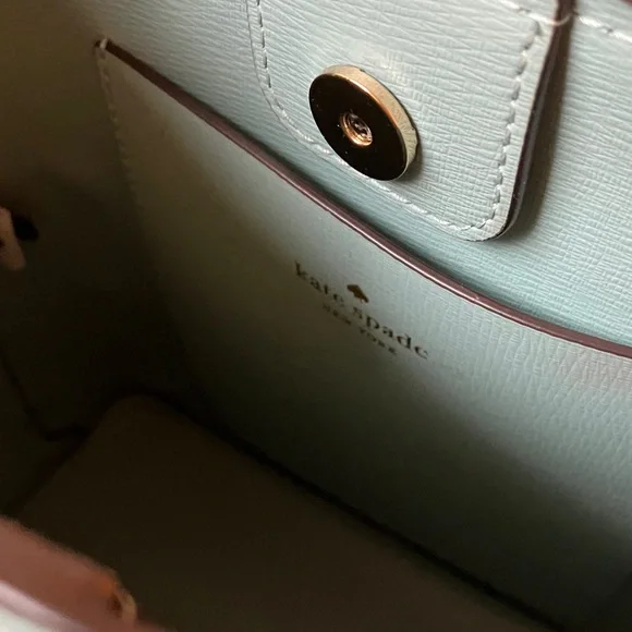 Kate Spade:Darcy Aphrodite Mint Green Floral Small Bucket CrossbodyBag- GoldTone - Picture 16 of 16